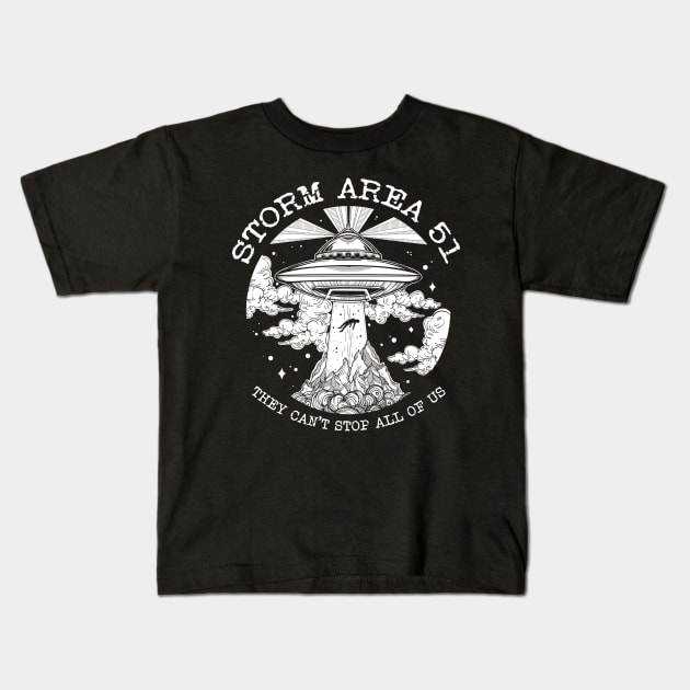 Storm Area 51 Kids T-Shirt by stuffofkings